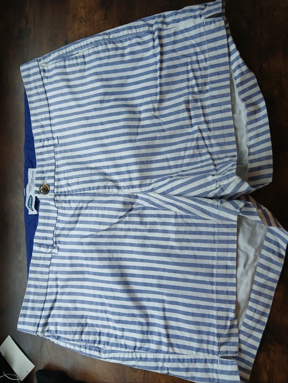 Old Navy Blue and White Striped Women's Shorts